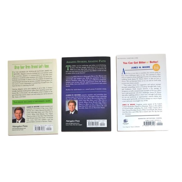 James W. Moore Book Lot of 3 Inspirational Christian Living Books Abingdon Press - Picture 3 of 12